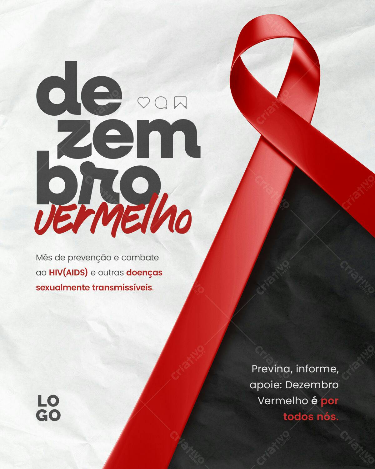 Flyer Dezembro Vermelho PSD Editável