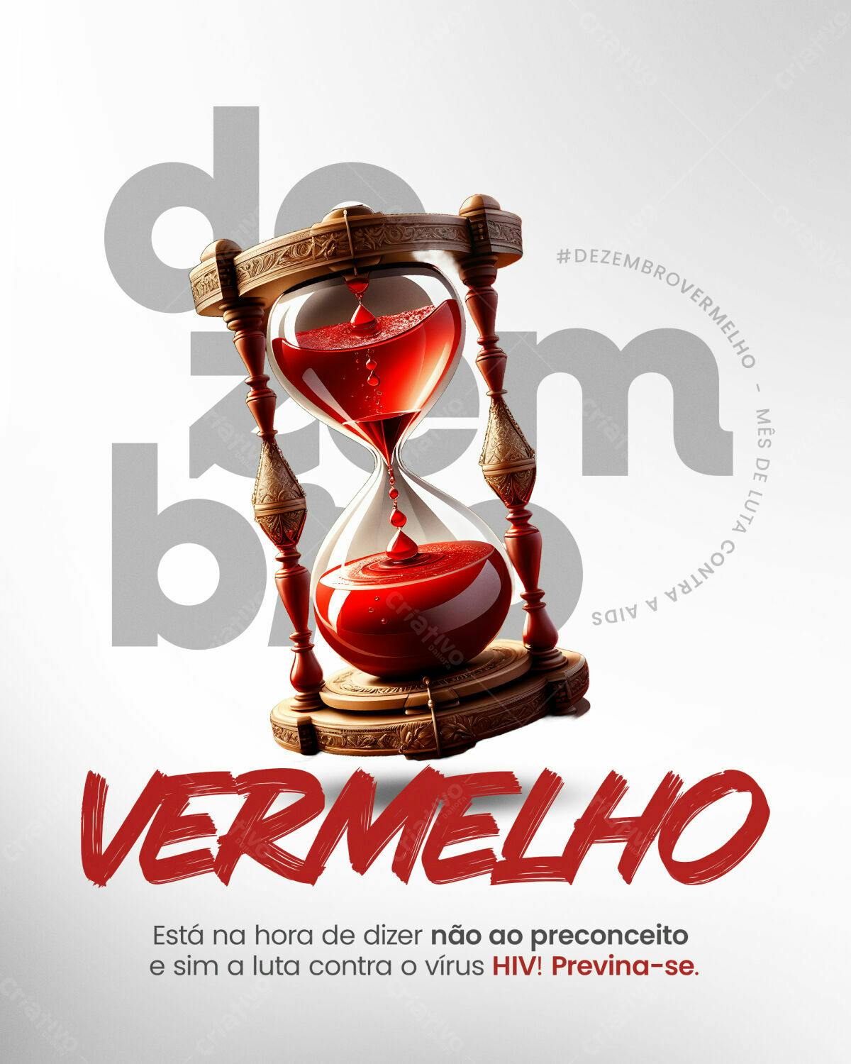 Flyer Dezembro Vermelho PSD Editável