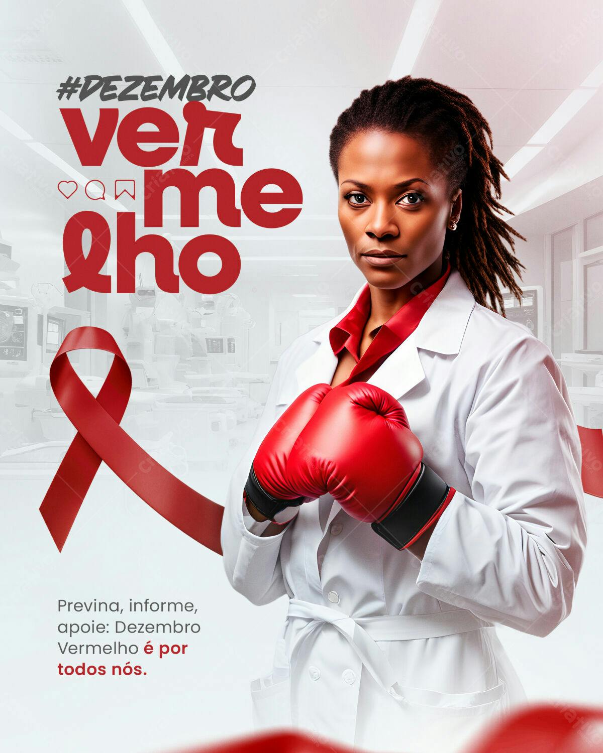 Flyer Dezembro Vermelho PSD Editável