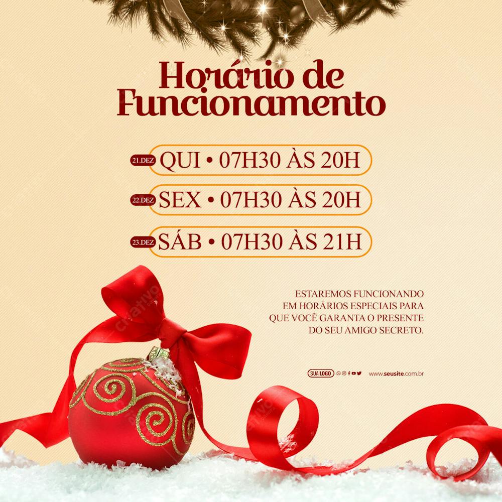 Social Media   Natal   Horário De Funcionamento 02