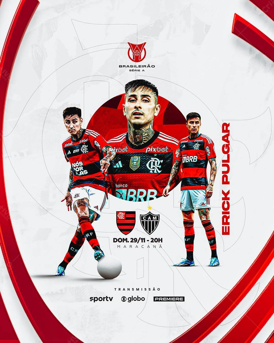 Flyer Brasileirão Serie A PSD Editável