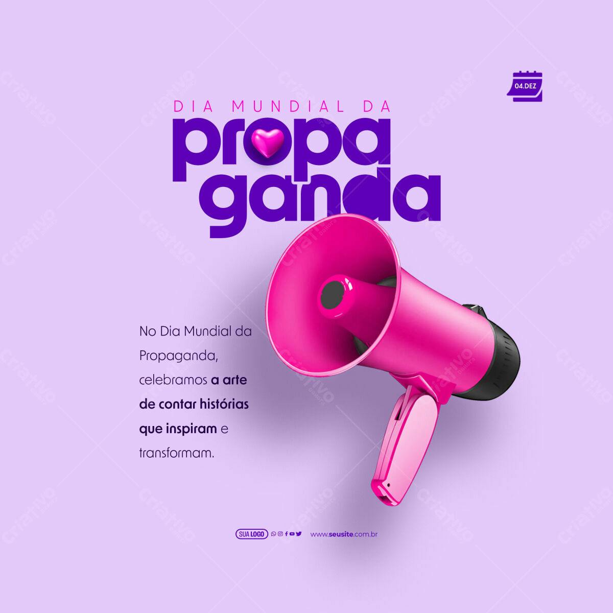 Post para Dia Mundial da Propaganda PSD Editável