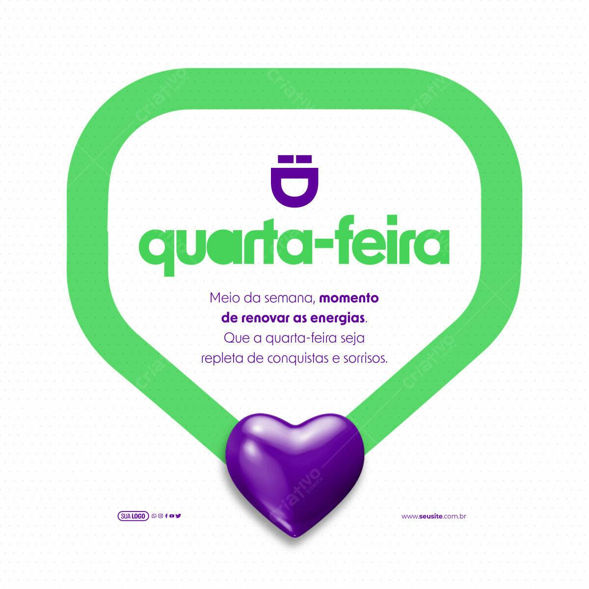 Post para Redes Sociais Quarta-feira PSD Editável