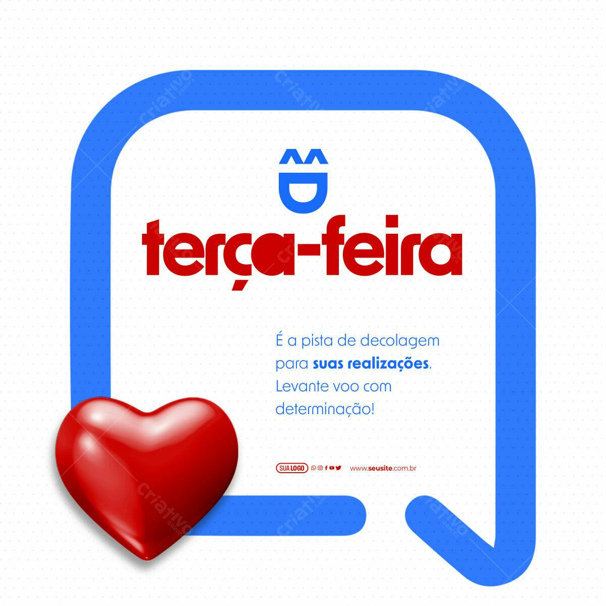 Post para Redes Sociais Terça-Feira PSD Editável