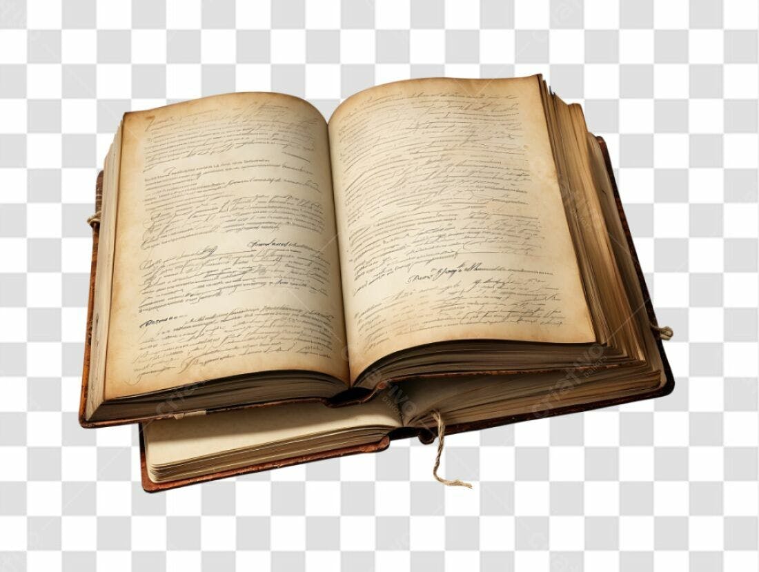 Imagem PNG Livro Antigo com Fundo Transparente