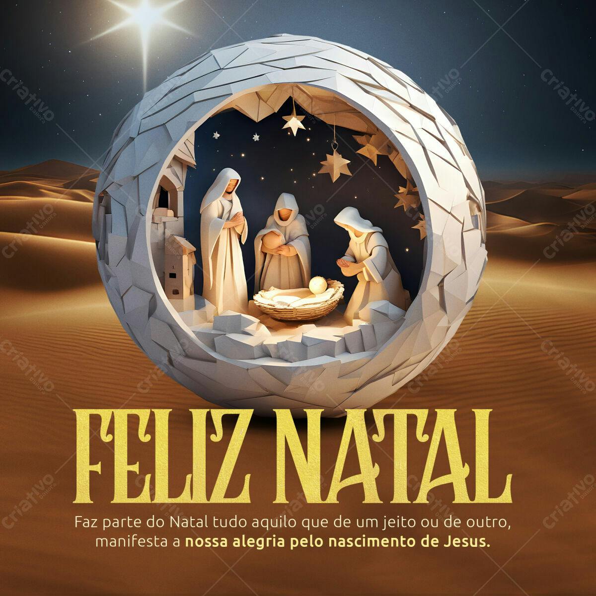 Imagem Natalina para Postagem em Redes Sociais PSD Editável