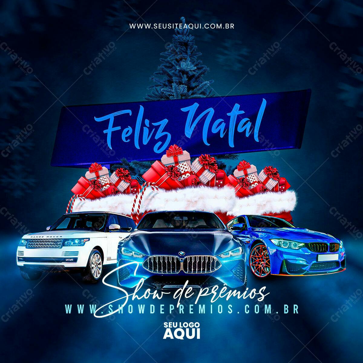 Flyer Natal Show de Prêmios PSD Editável