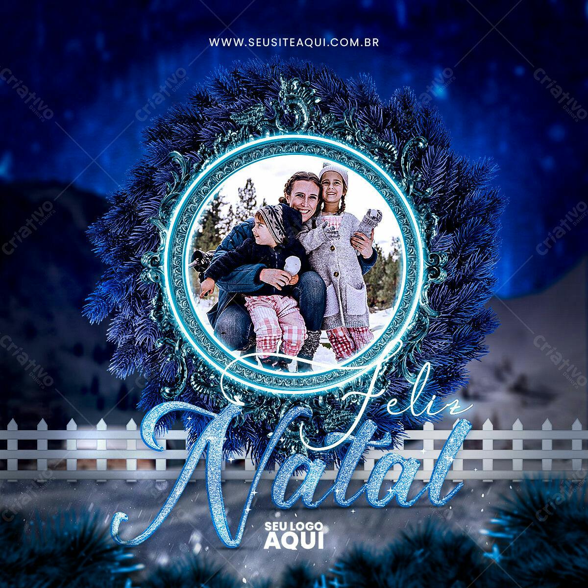Postagem Natalina Família PSD Editável