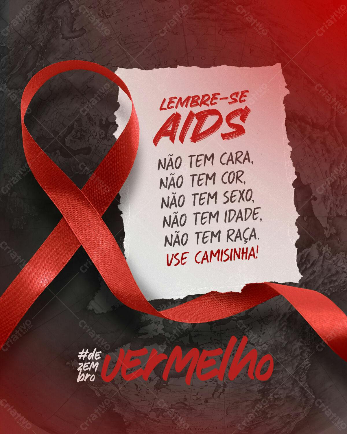 Flyer Dia Mundial de Combate à AIDS PSD Editável