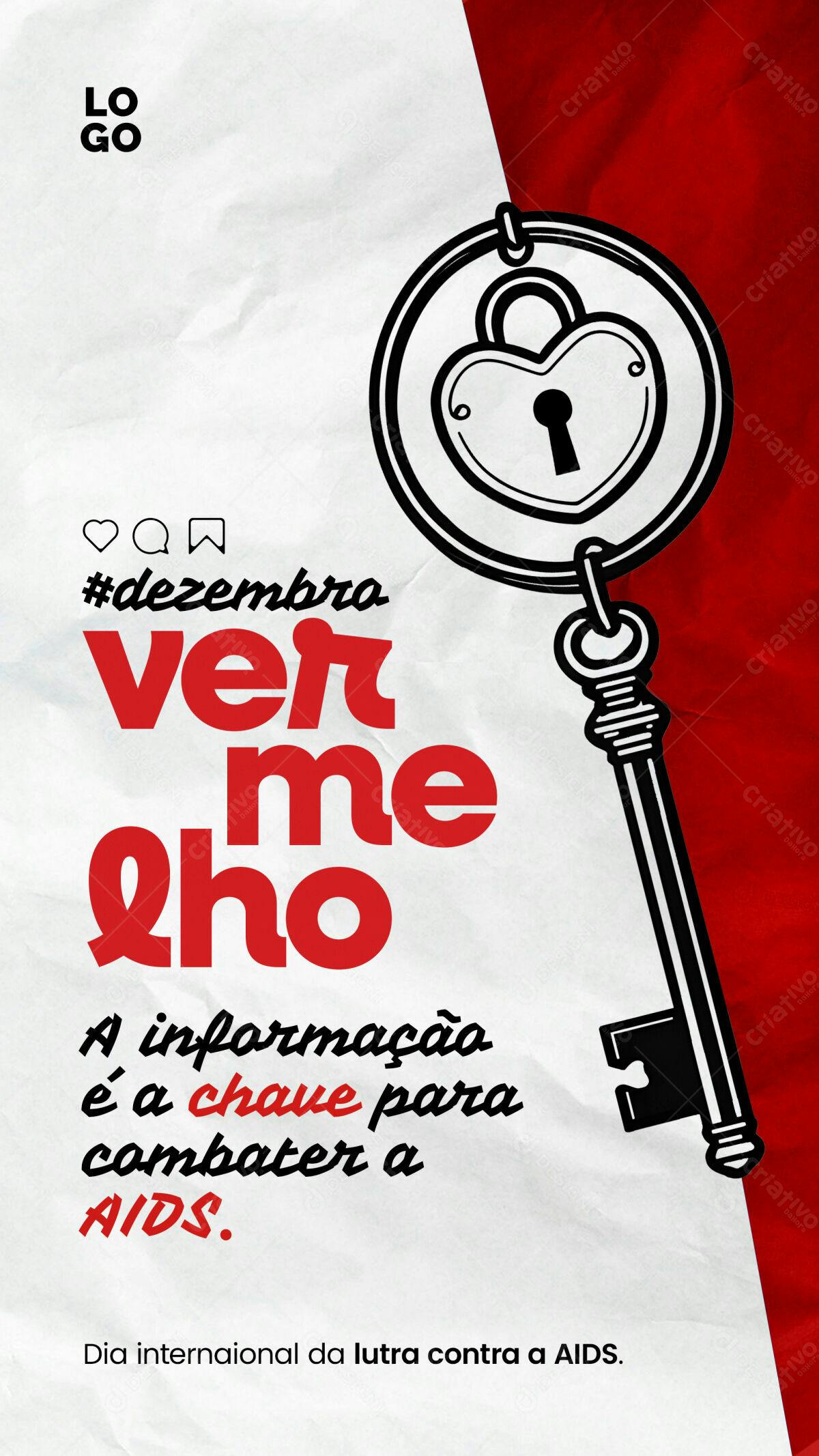 Flyer Dia Mundial de Combate à AIDS PSD Editável