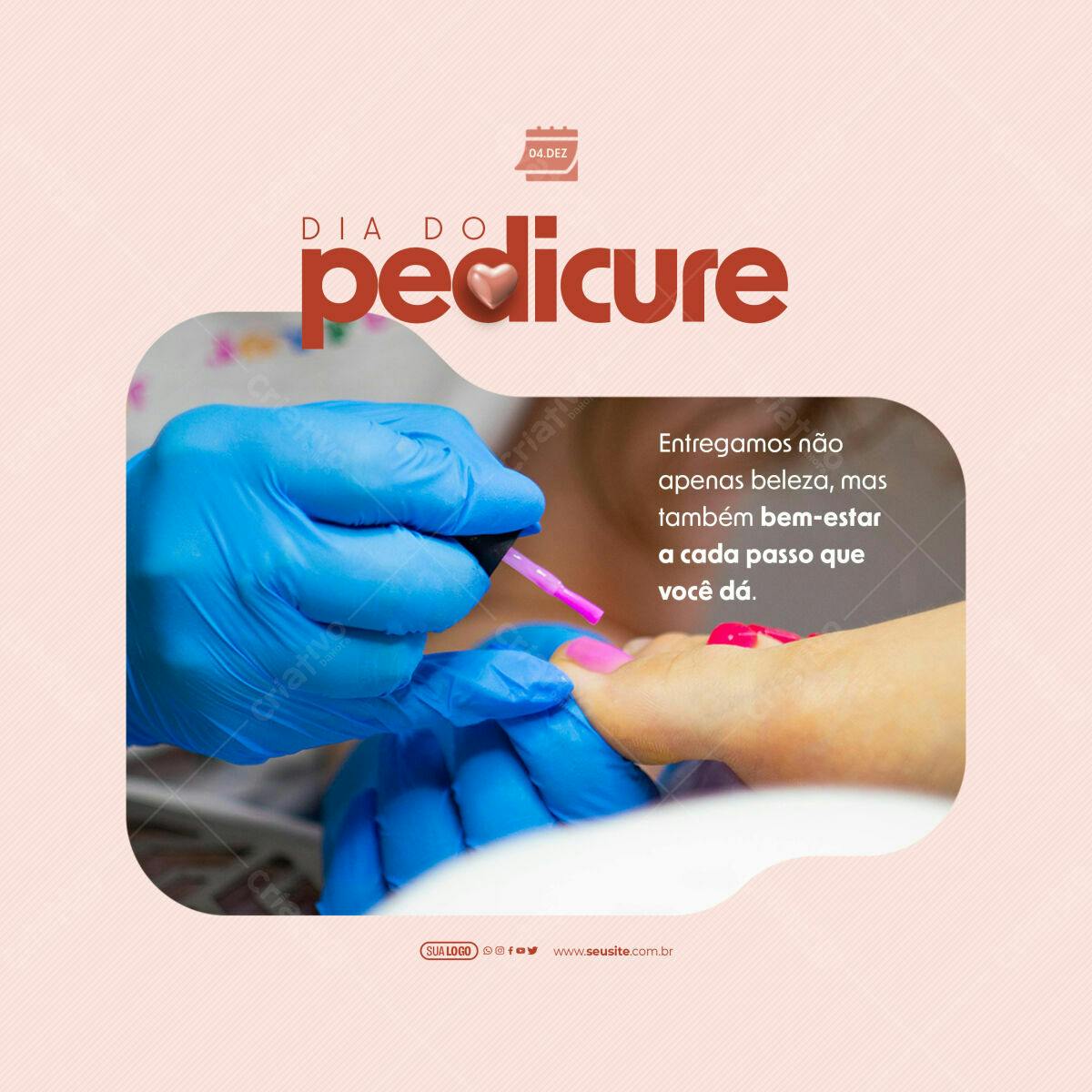 Post para o Dia do Pedicure PSD Editável