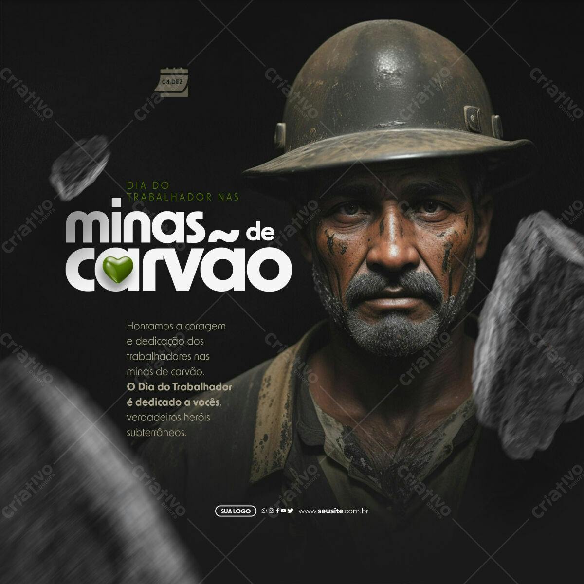 Postagem Dia do Mineiro PSD Editável