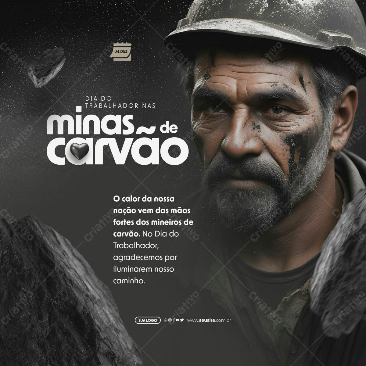 Postagem Dia do Mineiro PSD Editável