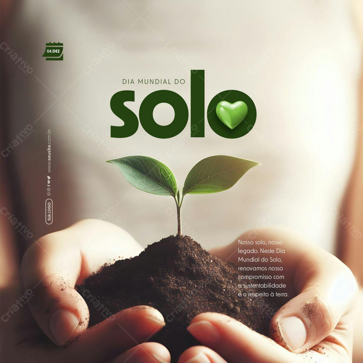 Flyer Dia Mundial do Solo PSD Editável