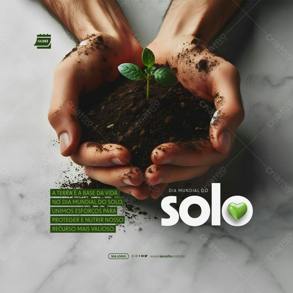 Flyer Dia Mundial do Solo PSD Editável