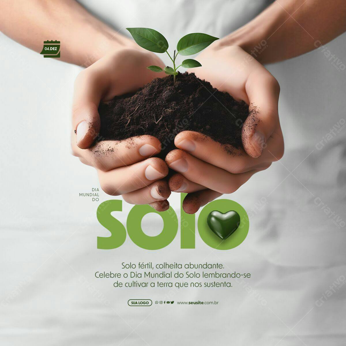 Flyer Dia Mundial do Solo PSD Editável