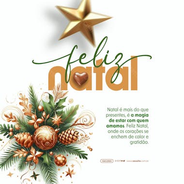 Social media feliz natal a magia de estar com quem amamos