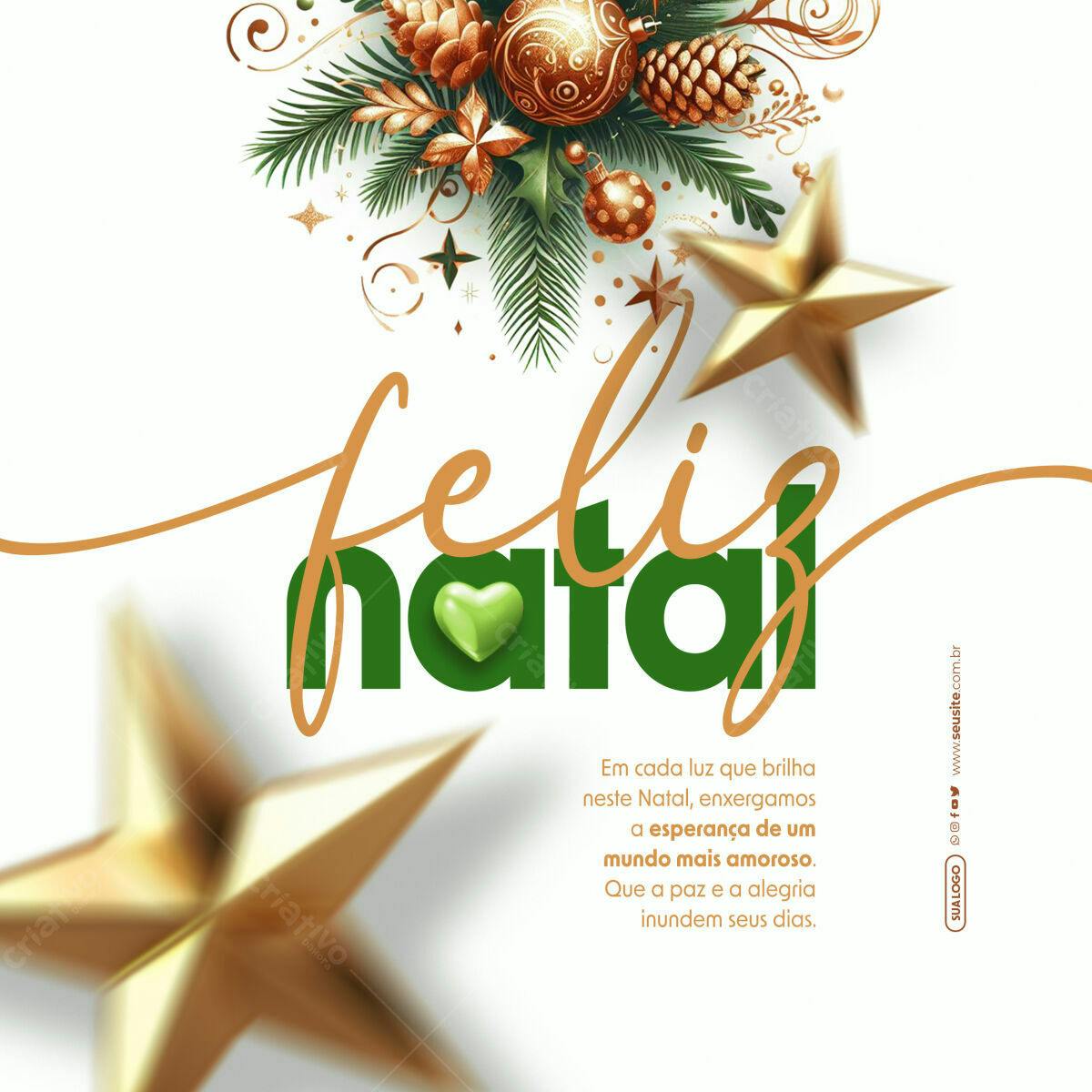 Postagem Feliz Natal PSD Editável