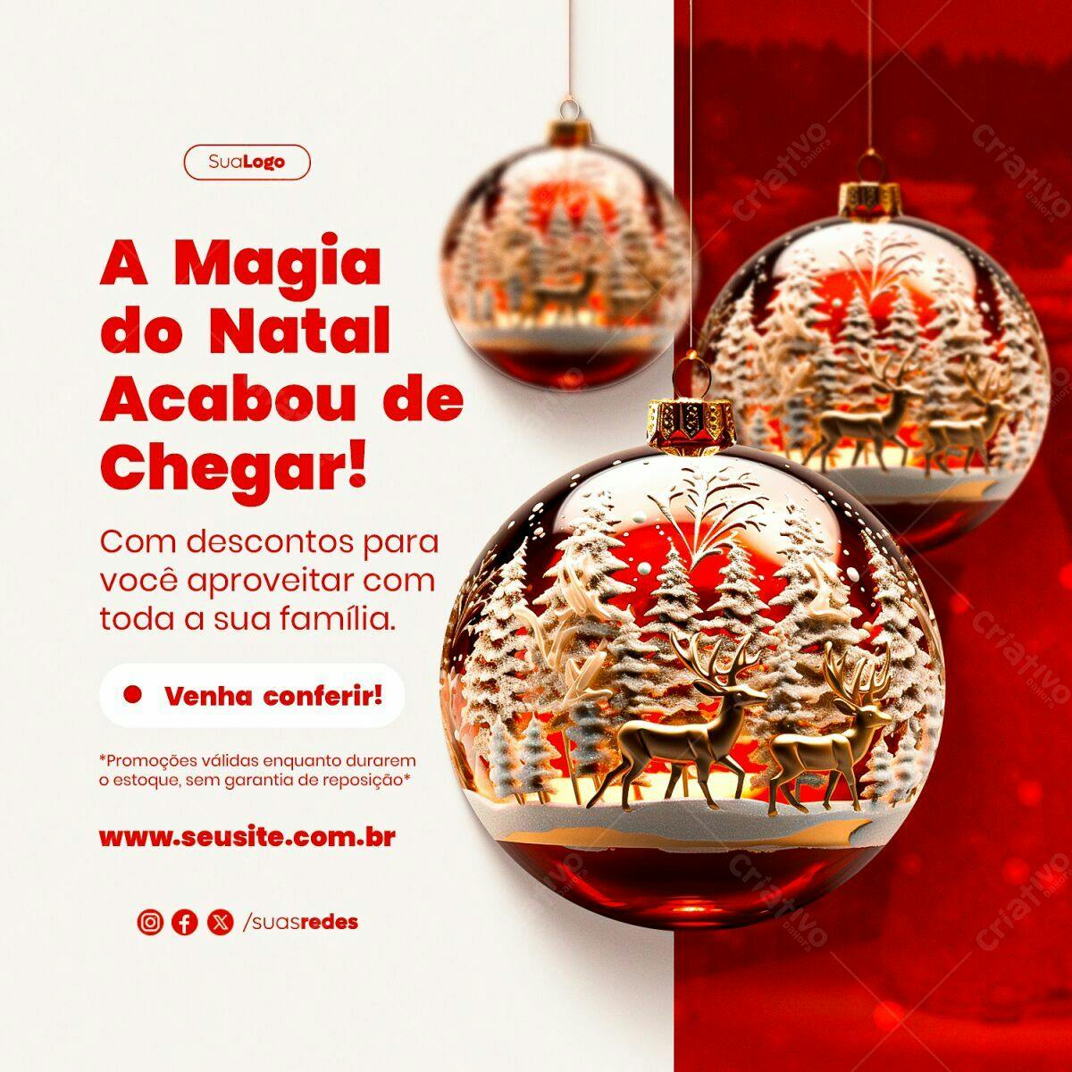 Postagem Natalina PSD Editável