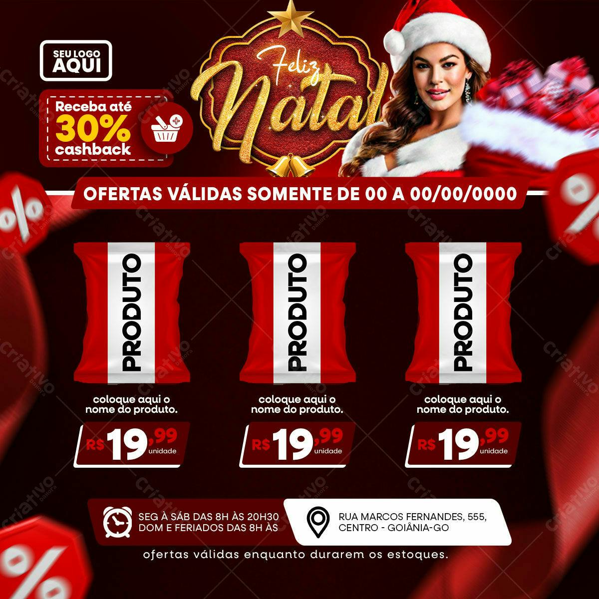 Flyer de Natal com Cashback PSD Editável
