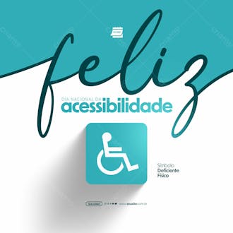 Social media dia nacional da acessibilidade deficiente físico