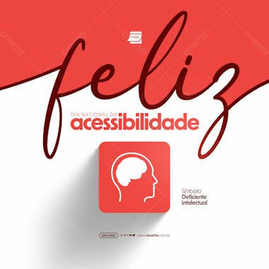 Social media dia nacional da acessibilidade deficiente intelectual