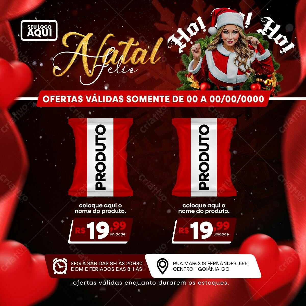Flyer Natalino com Papai Noel PSD Editável