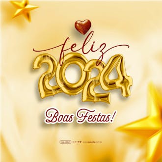 Social media feliz 2024 boas festas