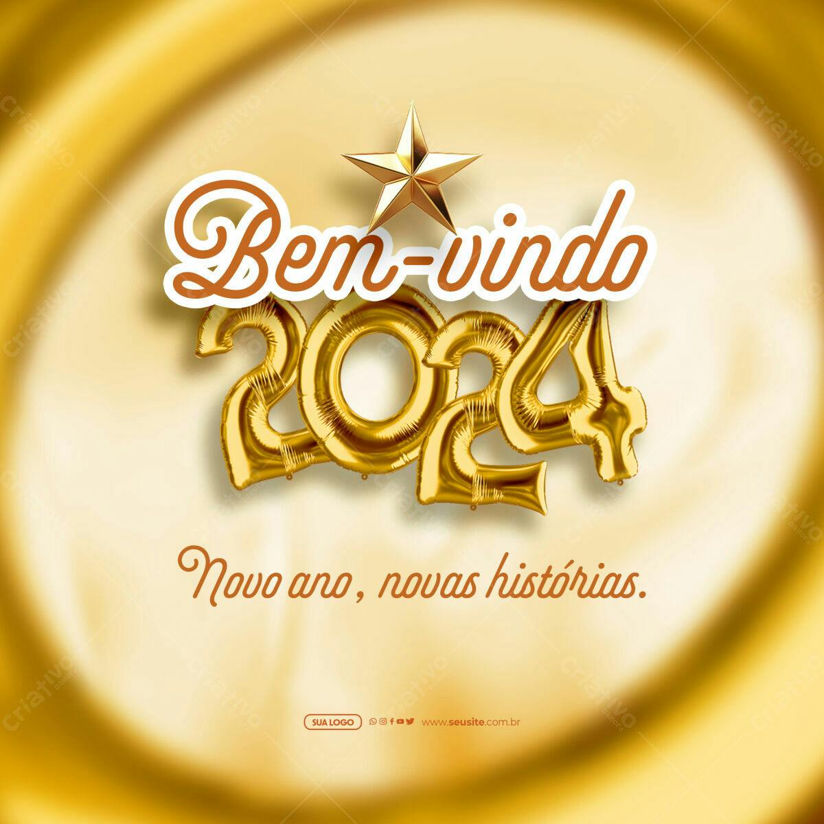 Flyer Ano Novo 2024 PSD Editável