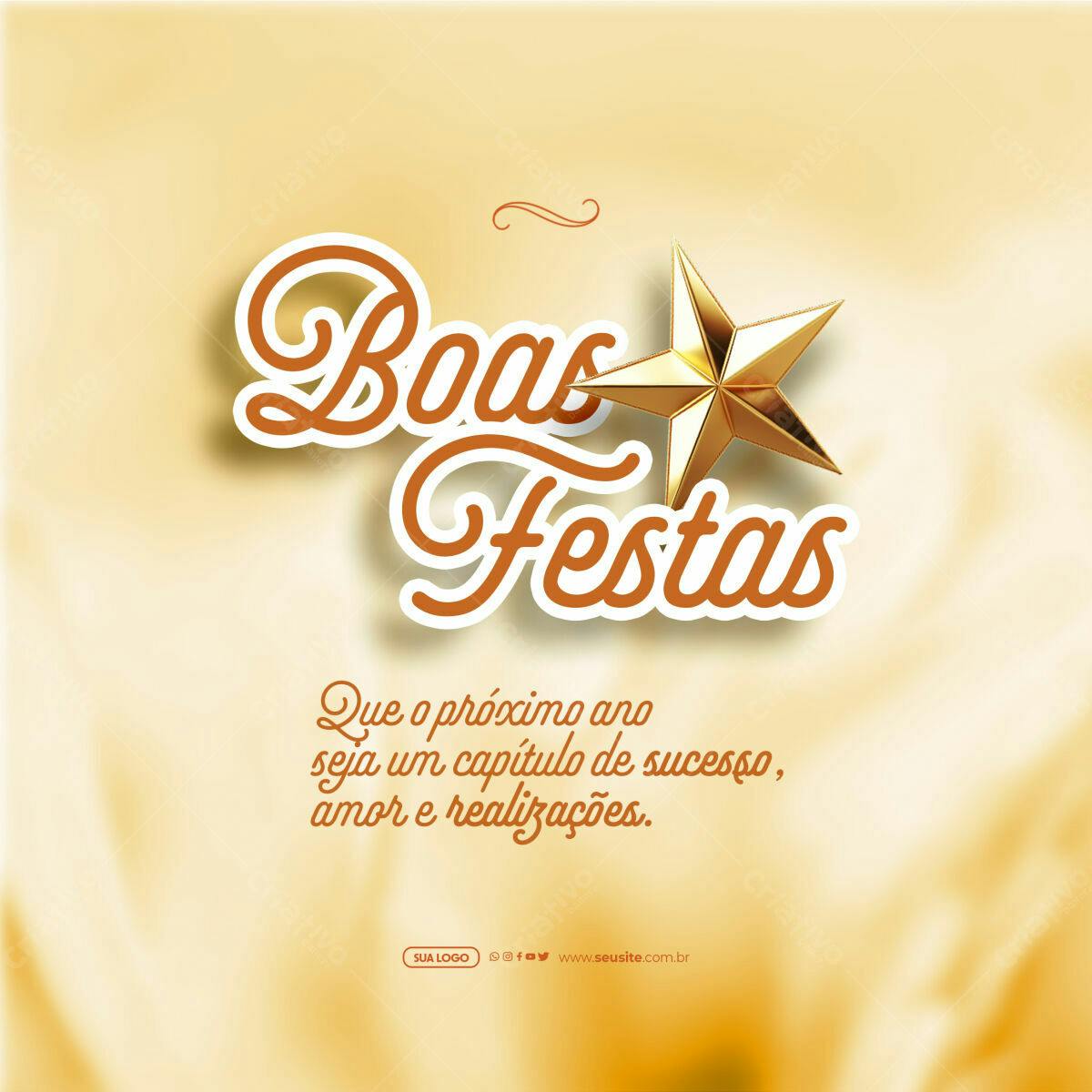 Postagem Boas Festas PSD Editável