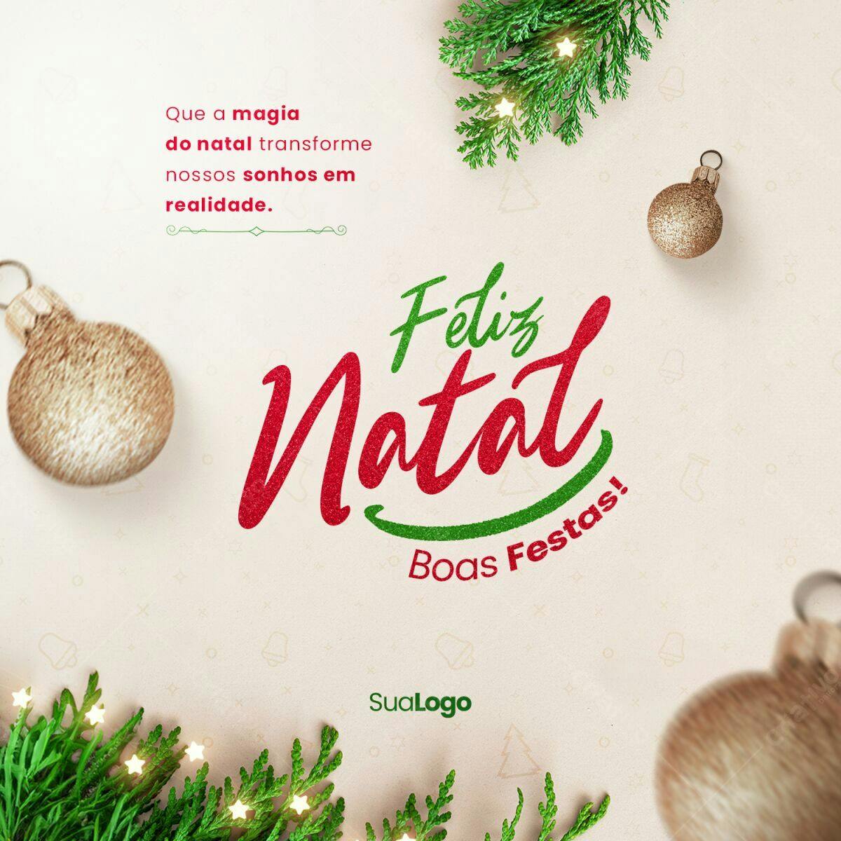 Postagem de Natal PSD Editável