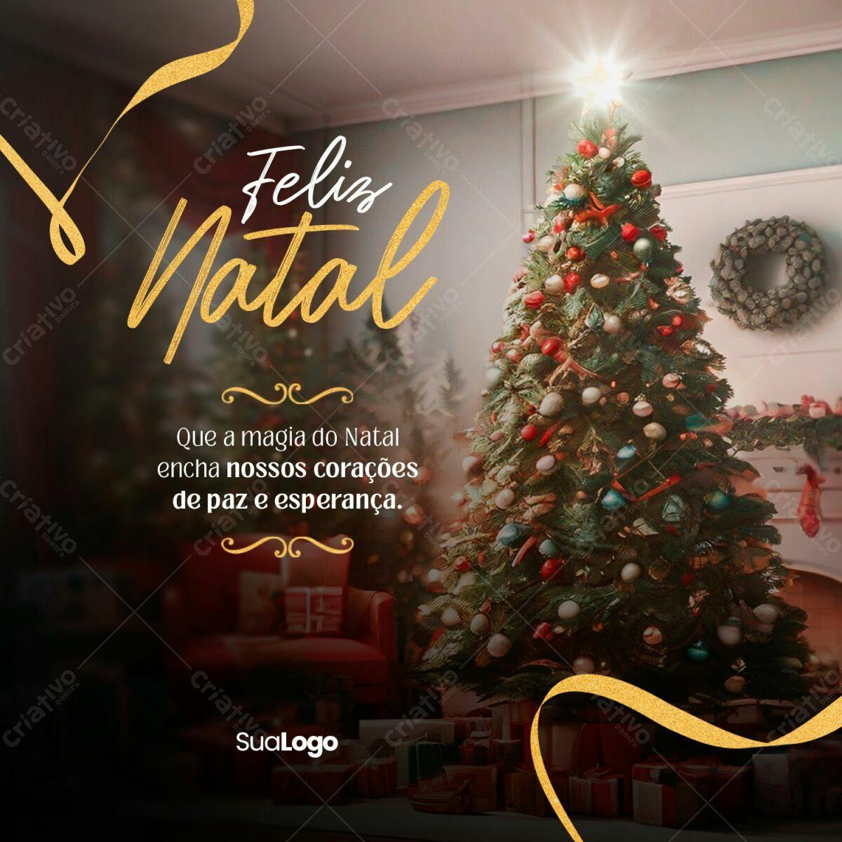Postagem Natalina para Redes Sociais PSD Editável