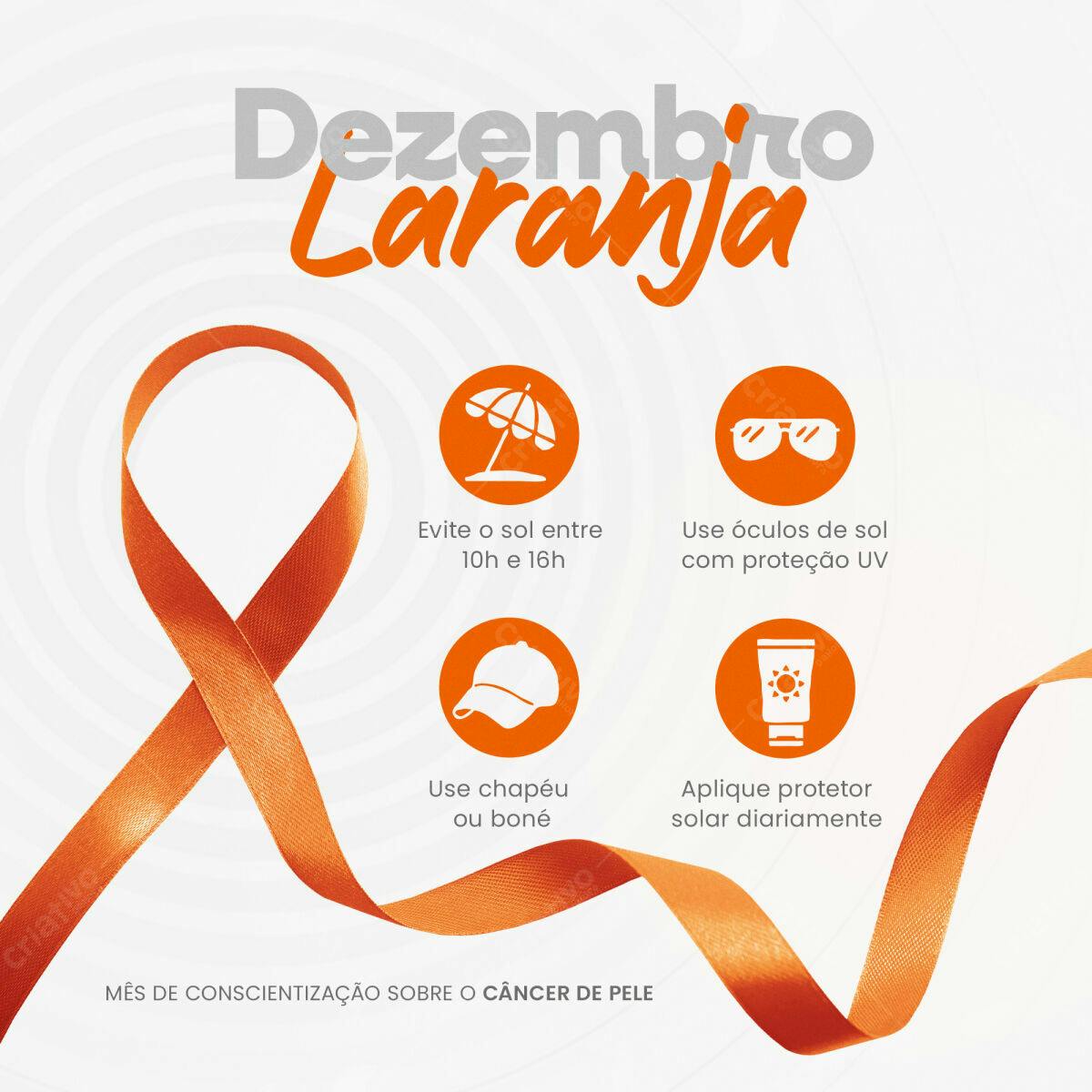 Flyer Dezembro Laranja PSD Editável