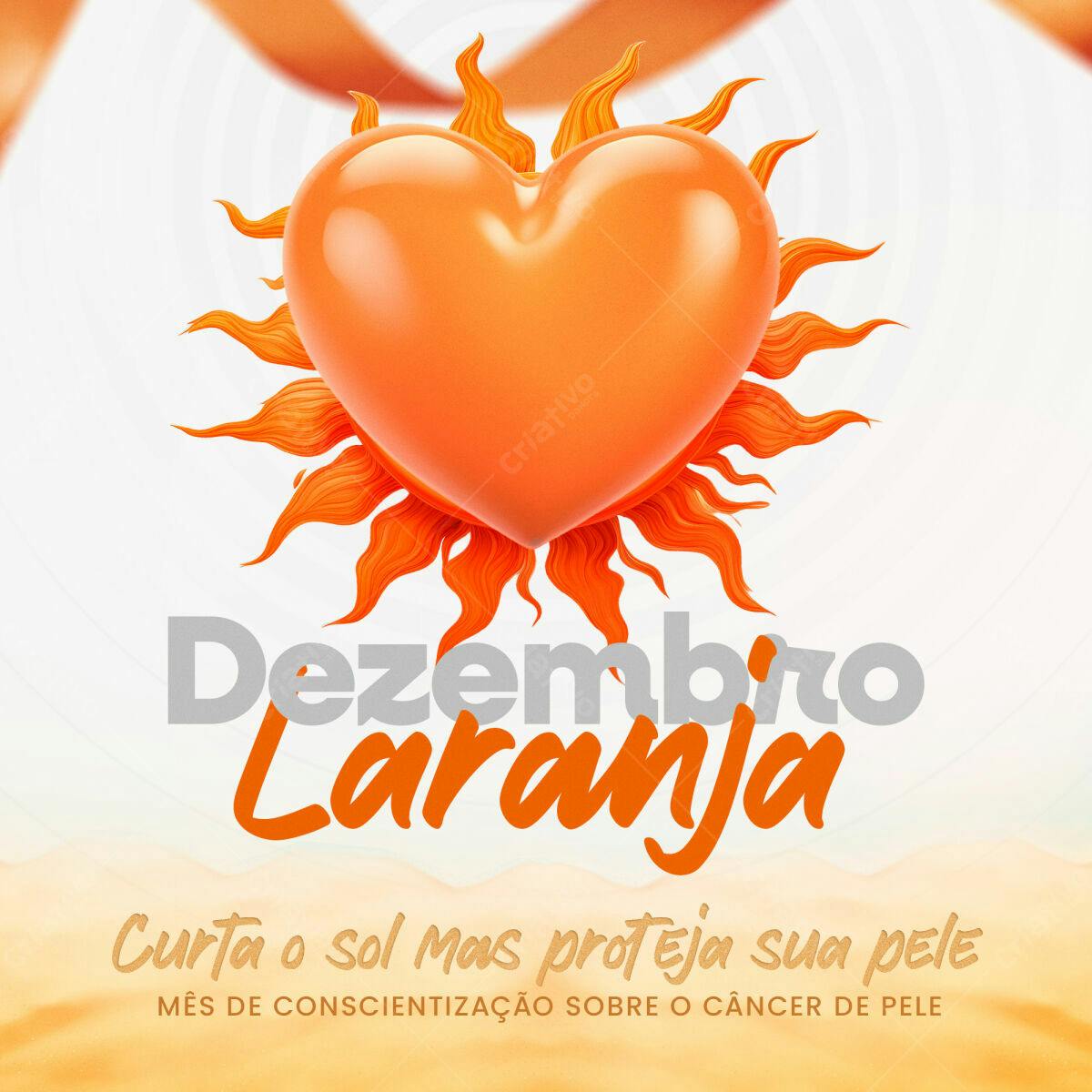 Flyer Dezembro Laranja PSD Editável