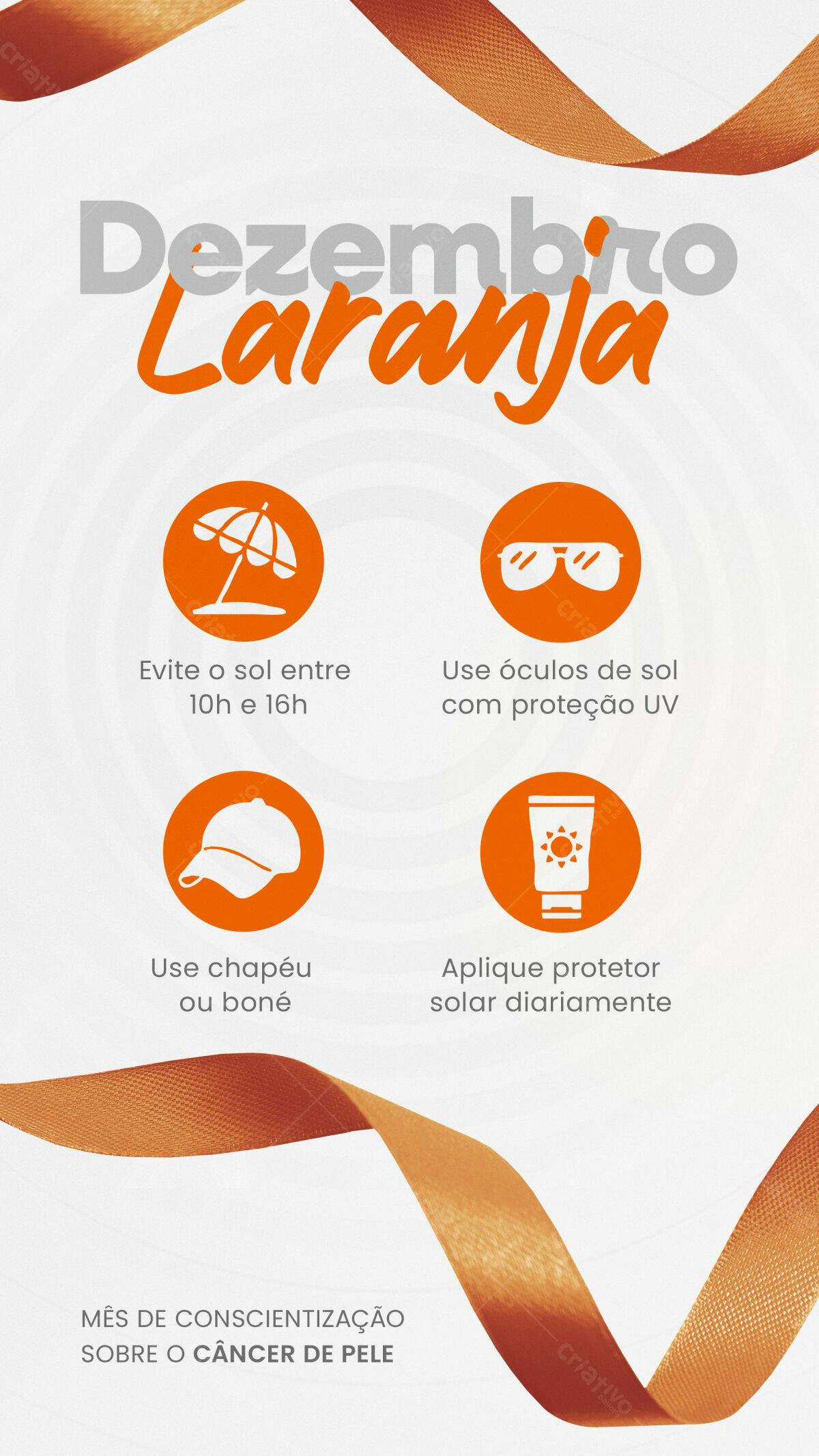 Flyer Dezembro Laranja PSD Editável