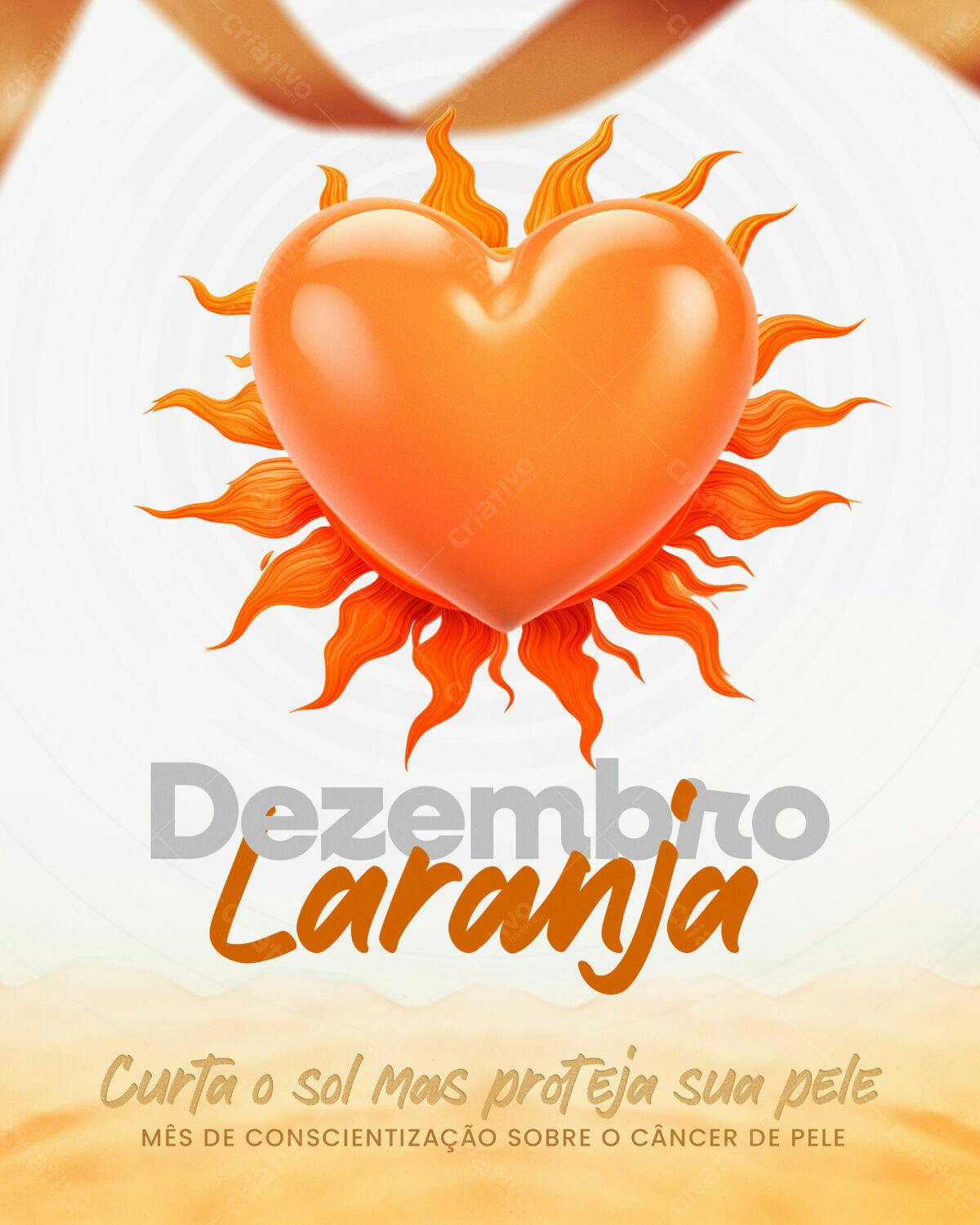 Flyer Dezembro Laranja PSD Editável