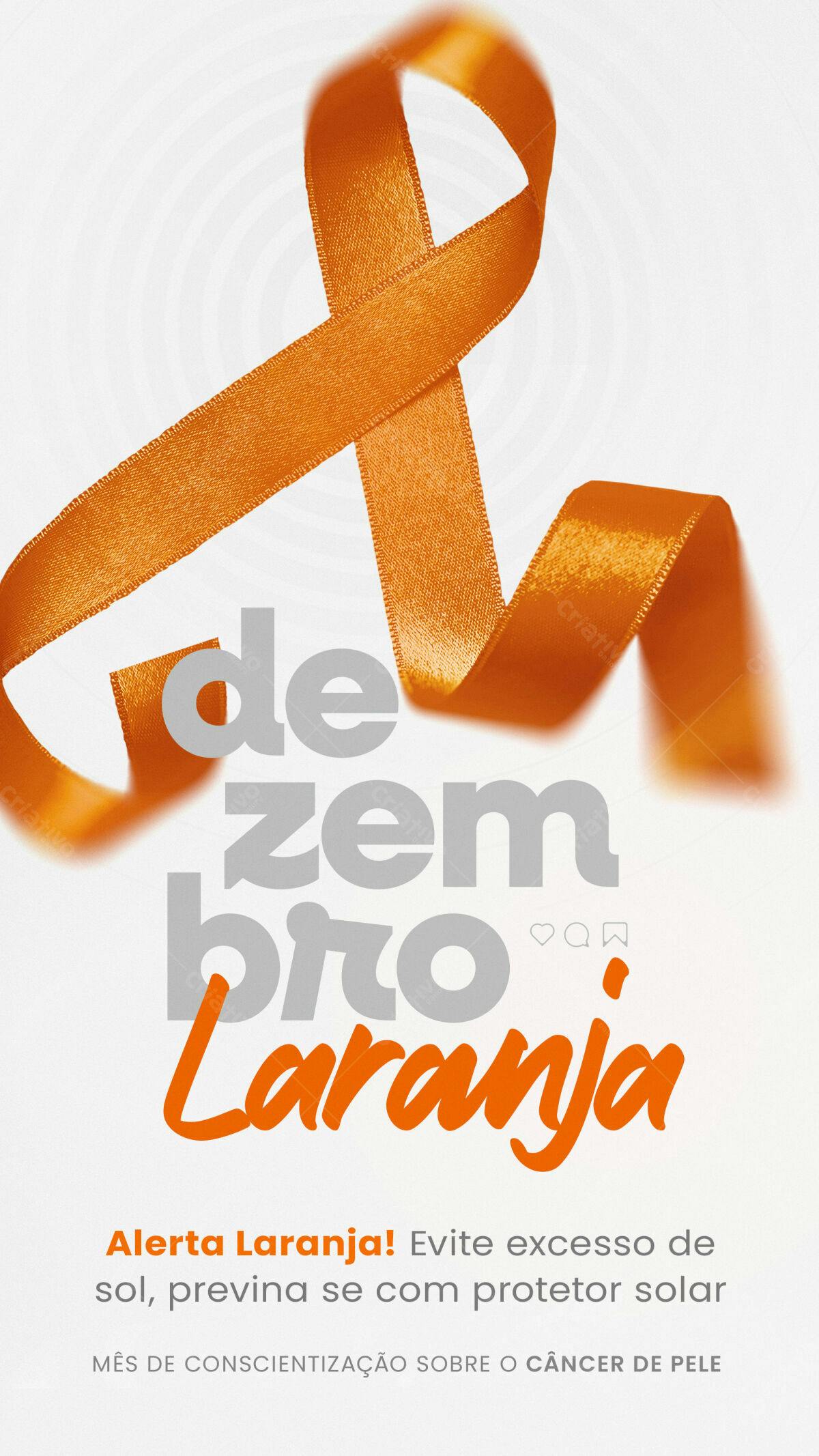 Flyer Dezembro Laranja PSD Editável