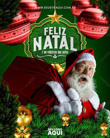 Post feed | tablóide | folheto | feliz natal | psd editável