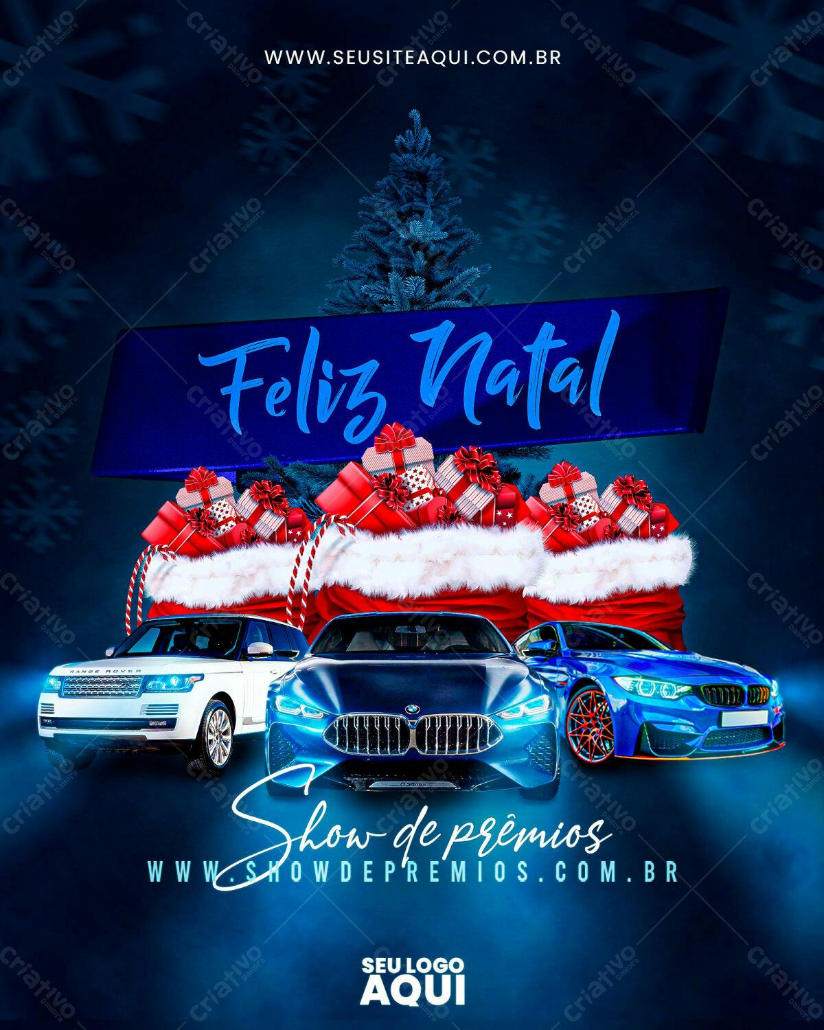 Flyer Natalino Show de Prêmios PSD Editável