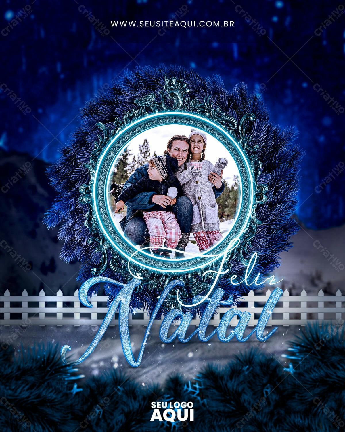 Flyer Natalino Família PSD Editável