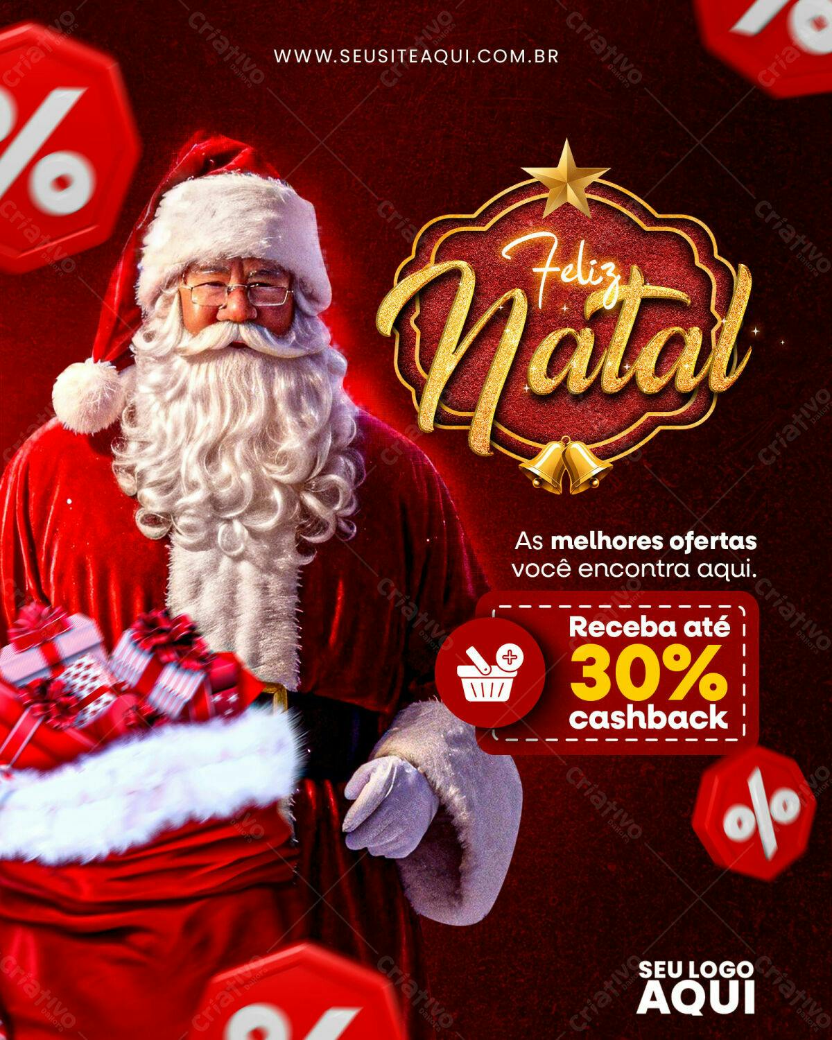 Flyer Natalino com Papai Noel PSD Editável