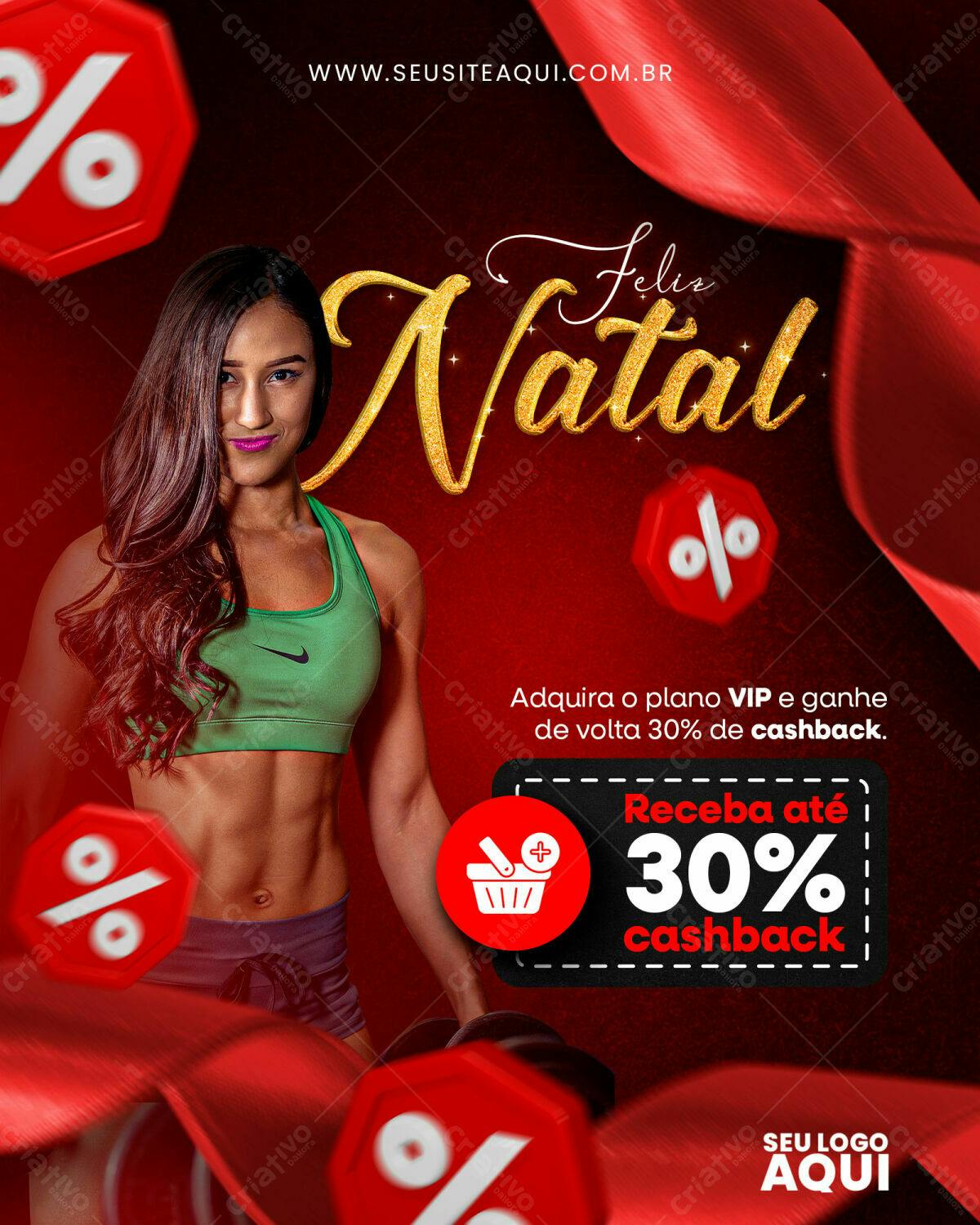 Flyer de Natal Academia PSD Editável