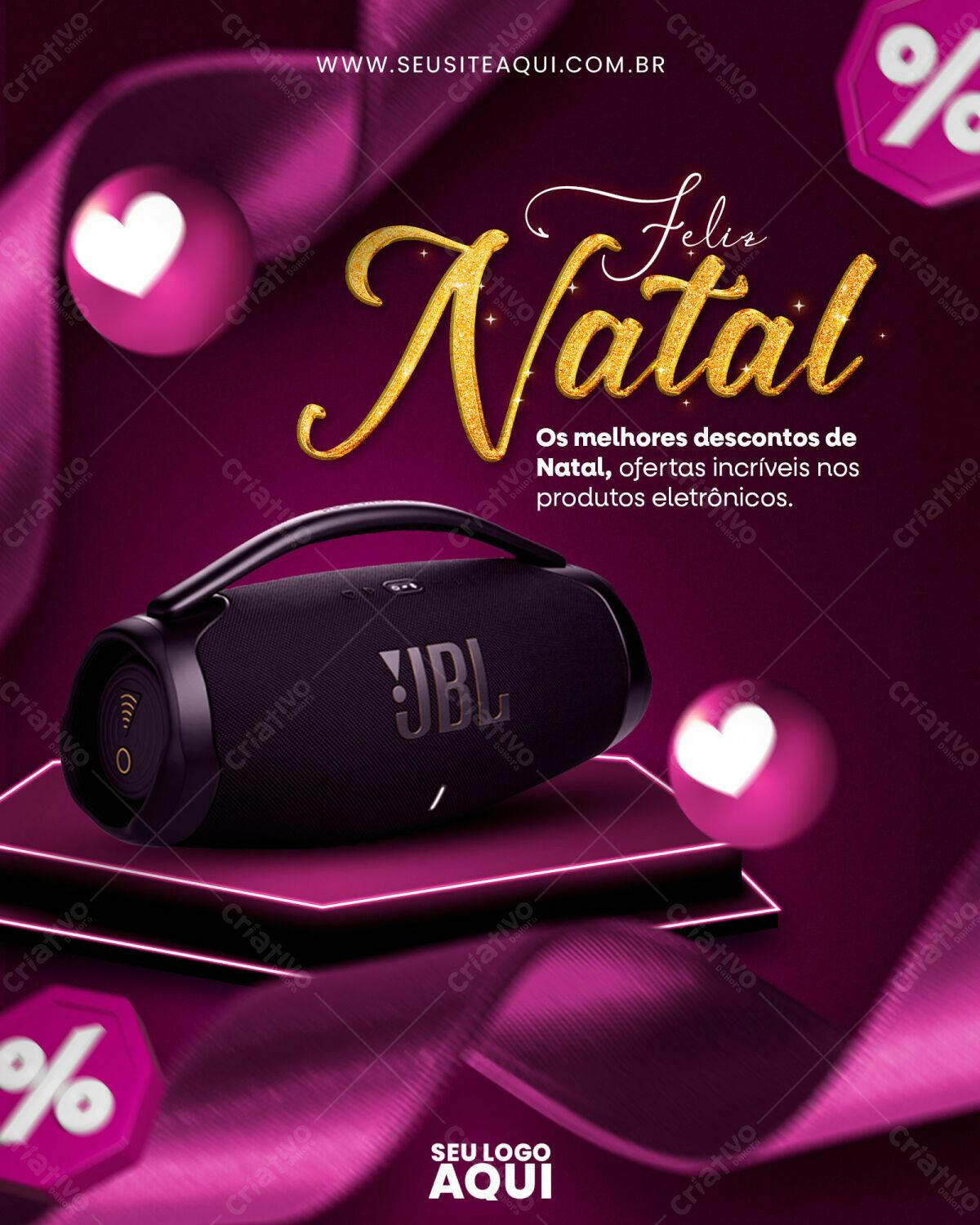Flyer Natal JBL PSD Editável
