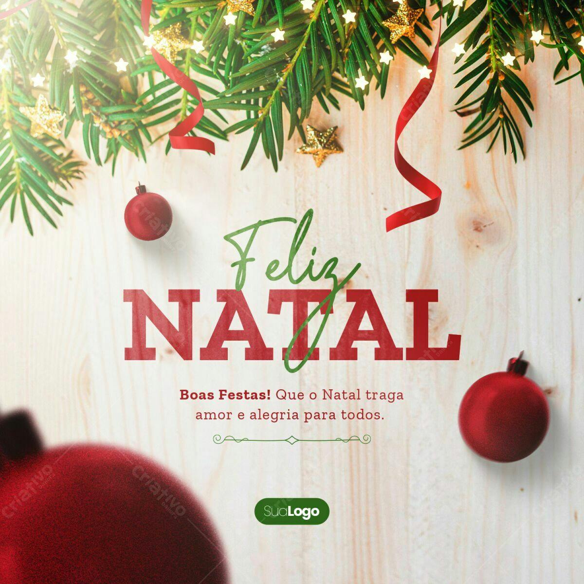 Postagem de Natal PSD Editável