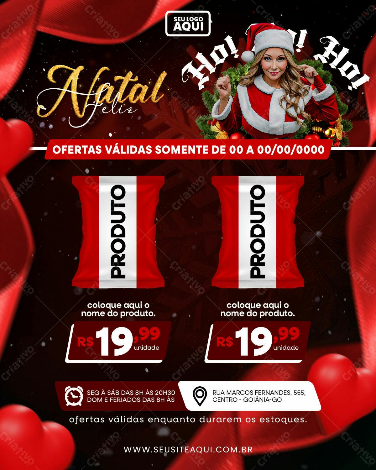 Flyer Natalino com Papai Noel PSD Editável