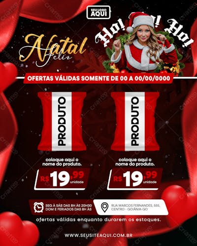 POST FEED | TABLÓIDE | FOLHETO | FELIZ NATAL | PSD EDITÁVEL