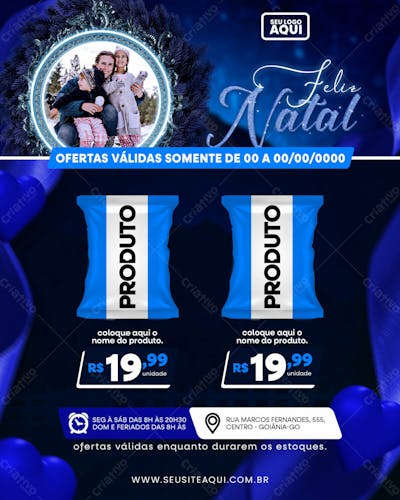POST FEED | TABLÓIDE | FOLHETO | FELIZ NATAL | PSD EDITÁVEL
