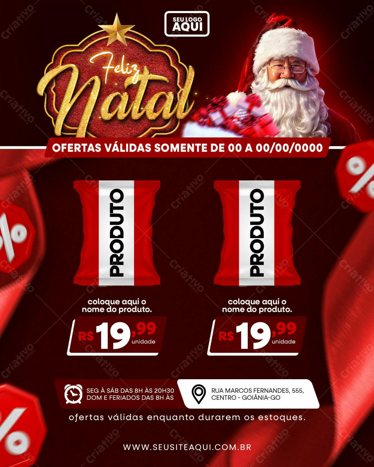 Flyer Natalino Promoção PSD Editável