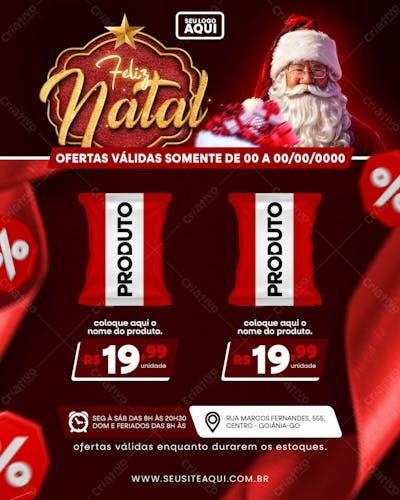 POST FEED | TABLÓIDE | FOLHETO | FELIZ NATAL | PSD EDITÁVEL