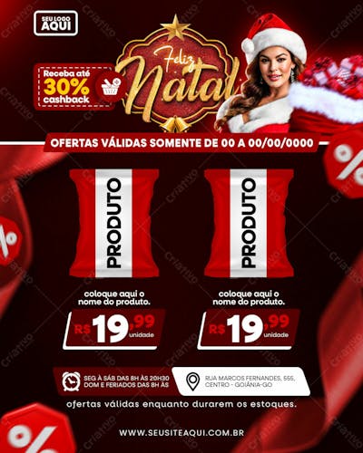 POST FEED | TABLÓIDE | FOLHETO | FELIZ NATAL | PSD EDITÁVEL